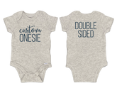 Double-Sided Custom Onesie©/Bodysuit - Gray